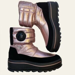 Pajar Rose Gold & Black Platform Winter Boot